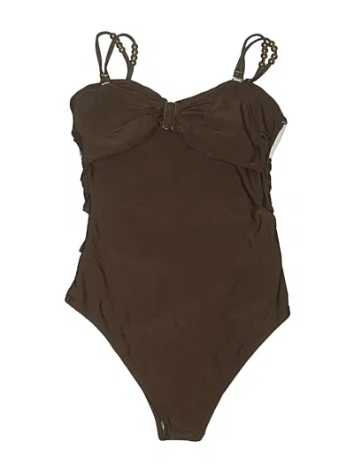 Pre-owned Unbranded One Piece Swimsuit In Brown
