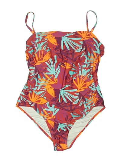 Pre-owned Unbranded One Piece Swimsuit In Burgundy