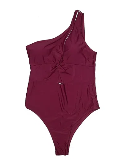 Pre-owned Unbranded One Piece Swimsuit In Burgundy