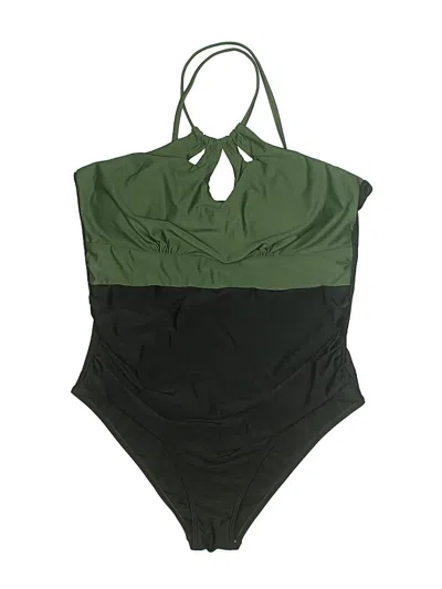 Pre-owned Unbranded One Piece Swimsuit In Green