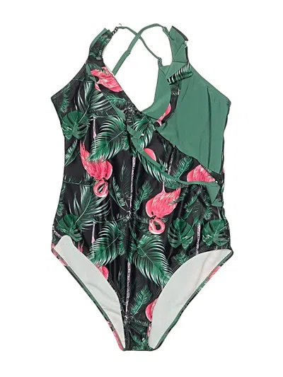 Pre-owned Unbranded One Piece Swimsuit In Green