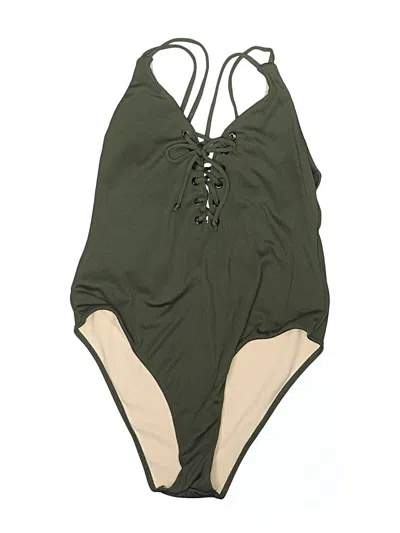 Pre-owned Unbranded One Piece Swimsuit In Green