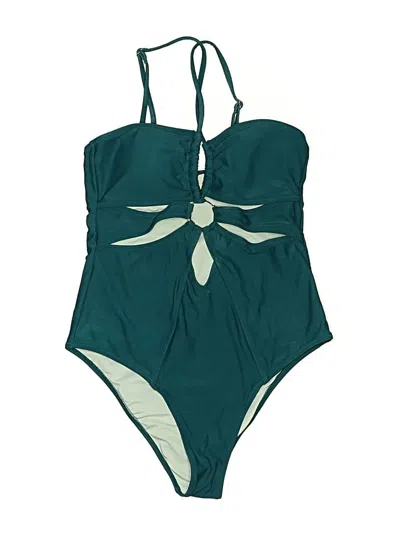Pre-owned Unbranded One Piece Swimsuit In Green