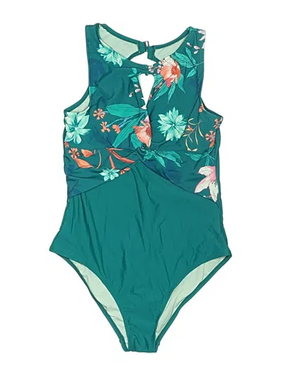 Pre-owned Unbranded One Piece Swimsuit In Green