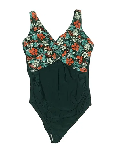 Pre-owned Unbranded One Piece Swimsuit In Green