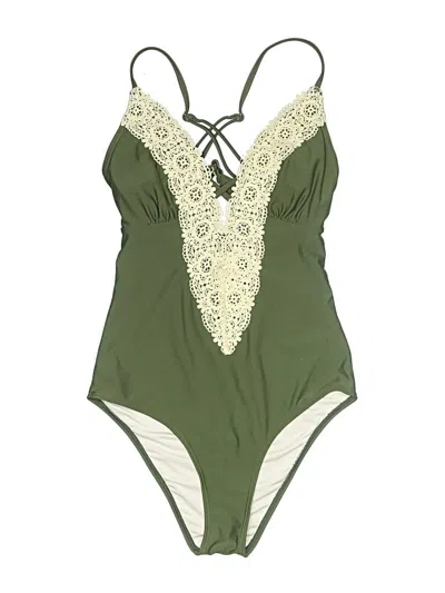 Pre-owned Unbranded One Piece Swimsuit In Green