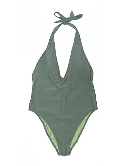 Pre-owned Unbranded One Piece Swimsuit In Green