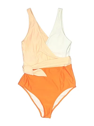 Pre-owned Unbranded One Piece Swimsuit In Orange