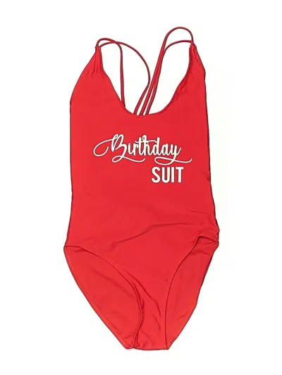 Pre-owned Unbranded One Piece Swimsuit In Red