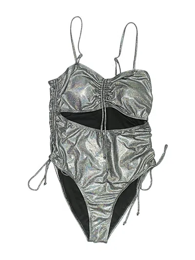 Pre-owned Unbranded One Piece Swimsuit In Silver