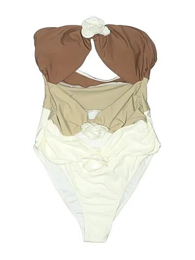 Pre-owned Unbranded One Piece Swimsuit In White