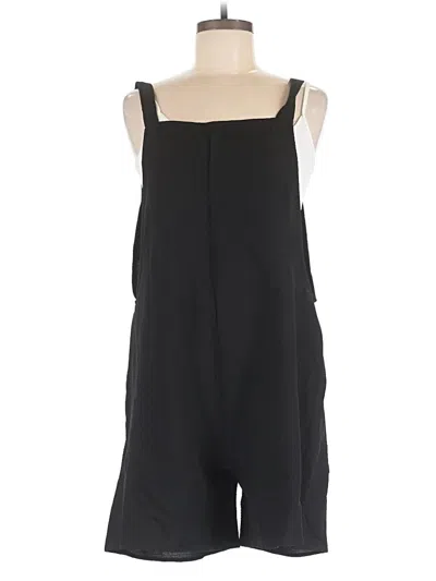 Pre-owned Unbranded Overall Shorts In Black