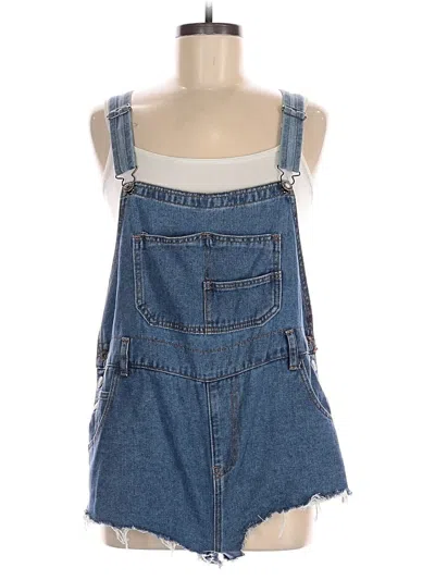 Pre-owned Unbranded Overall Shorts In Blue