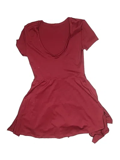 Pre-owned Unbranded Overall Shorts In Burgundy