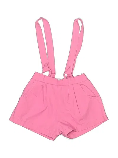 Pre-owned Unbranded Kids' Overall Shorts In Pink