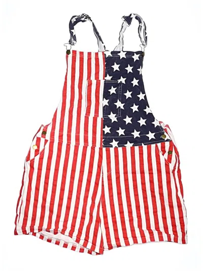 Pre-owned Unbranded Overall Shorts In Red