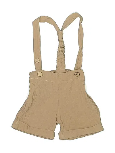 Pre-owned Unbranded Babies' Overall Shorts In Tan