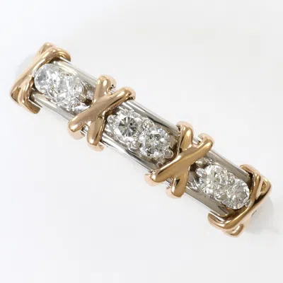 Pre-owned Unbranded Pink Gold Platinum Pink Gold (18k) Platinum 900 Band Ring () In Multi