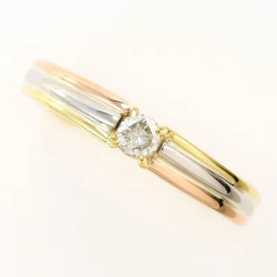 Pre-owned Unbranded Pink Gold Platinum Yellow Gold Yellow Gold (18k) Pink Gold (18k) Platinum 900 Band Ring (p In Multi