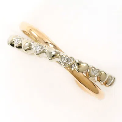 Pre-owned Unbranded Pink Gold White Gold Pink Gold (10k) White Gold (10k) Band Ring () In Pink Gold, White Gold
