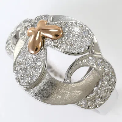 Pre-owned Unbranded Pink Gold White Gold Pink Gold (14k) White Gold (14k) Band Ring () In Pink Gold, White Gold