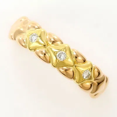 Pre-owned Unbranded Pink Gold Yellow Gold Yellow Gold (18k) Pink Gold (18k) Band Ring () In Pink Gold, Yellow Gold