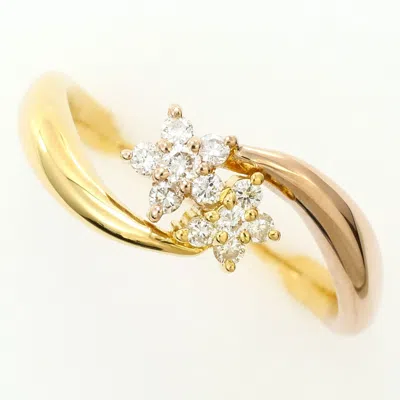 Pre-owned Unbranded Pink Gold Yellow Gold Yellow Gold (18k) Pink Gold (18k) Band Ring () In Pink Gold, Yellow Gold