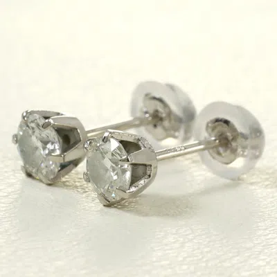 Pre-owned Unbranded Platinum 900 Stud Earrings () In Multi