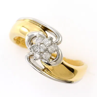 Pre-owned Unbranded Platinum Yellow Gold Yellow Gold (18k) Platinum 850 Band Ring () In Multi