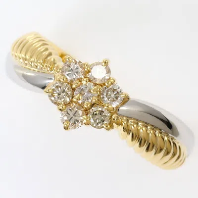 Pre-owned Unbranded Platinum Yellow Gold Yellow Gold (18k) Platinum 900 Band Ring () In Multi