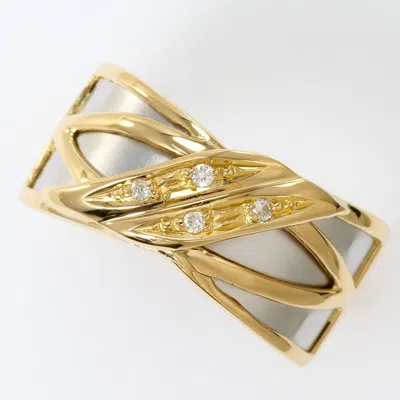 Pre-owned Unbranded Platinum Yellow Gold Yellow Gold (18k) Platinum 900 Band Ring () In Multi