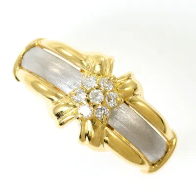Pre-owned Unbranded Platinum Yellow Gold Yellow Gold (18k) Platinum 900 Band Ring () In Multi