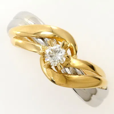Pre-owned Unbranded Platinum Yellow Gold Yellow Gold (18k) Platinum 900 Band Ring () In Multi