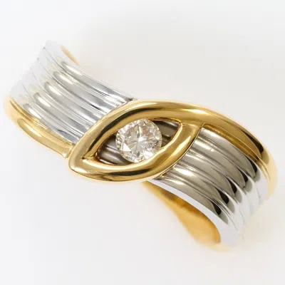 Pre-owned Unbranded Platinum Yellow Gold Yellow Gold (18k) Platinum 900 Band Ring () In Multi