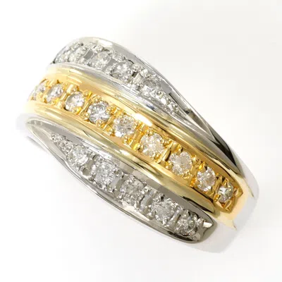Pre-owned Unbranded Platinum Yellow Gold Yellow Gold (18k) Platinum 900 Band Ring () In Multi