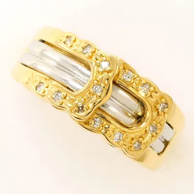 Pre-owned Unbranded Platinum Yellow Gold Yellow Gold (18k) Platinum 900 Band Ring () In Multi