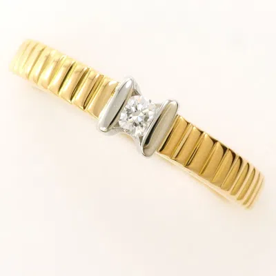 Pre-owned Unbranded Platinum Yellow Gold Yellow Gold (18k) Platinum 900 Band Ring () In Multi
