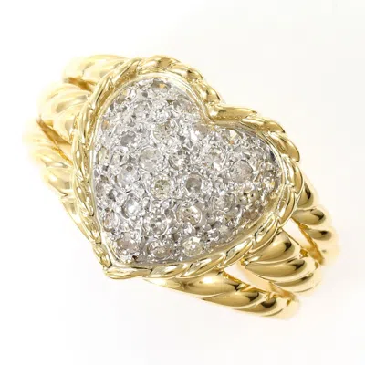 Pre-owned Unbranded Platinum Yellow Gold Yellow Gold (18k) Platinum 900 Band Ring () In Multi