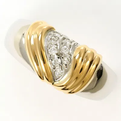 Pre-owned Unbranded Platinum Yellow Gold Yellow Gold (18k) Platinum 900 Band Ring () In Multi