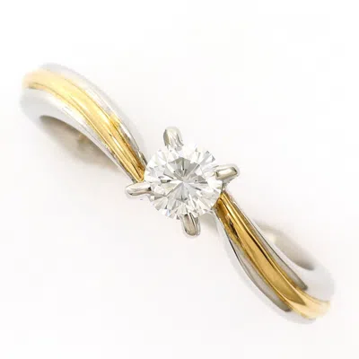 Pre-owned Unbranded Platinum Yellow Gold Yellow Gold (18k) Platinum 900 Band Ring () In Multi