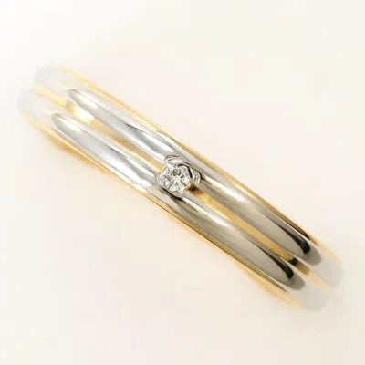 Pre-owned Unbranded Platinum Yellow Gold Yellow Gold (18k) Platinum 900 Band Ring () In Platinum, Yellow Gold