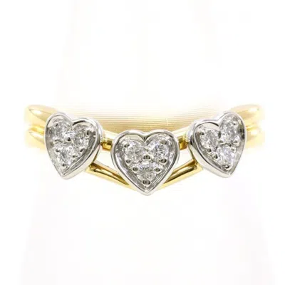 Pre-owned Unbranded Platinum Yellow Gold Yellow Gold (18k) Platinum 900 Band Ring () In Platinum, Yellow Gold