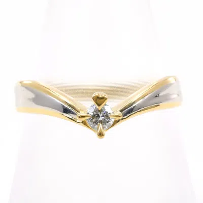 Pre-owned Unbranded Platinum Yellow Gold Yellow Gold (18k) Platinum 900 Band Ring () In Platinum, Yellow Gold
