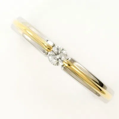 Pre-owned Unbranded Platinum Yellow Gold Yellow Gold (18k) Platinum 900 Band Ring () In Platinum, Yellow Gold