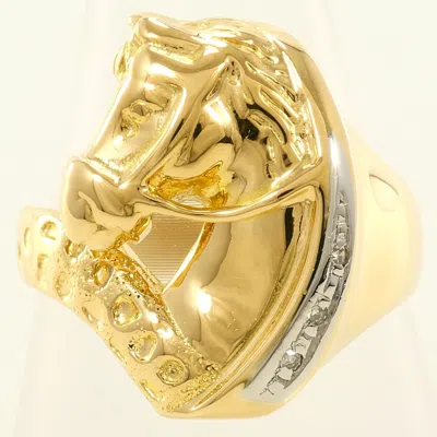 Pre-owned Unbranded Platinum Yellow Gold Yellow Gold (18k) Platinum 900 Band Ring () In Platinum, Yellow Gold