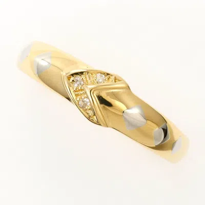 Pre-owned Unbranded Platinum Yellow Gold Yellow Gold (18k) Platinum 900 Band Ring () In Platinum, Yellow Gold