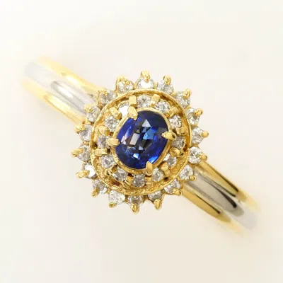 Pre-owned Unbranded Platinum Yellow Gold Yellow Gold (18k) Platinum 900 Band Ring () In Platinum, Yellow Gold