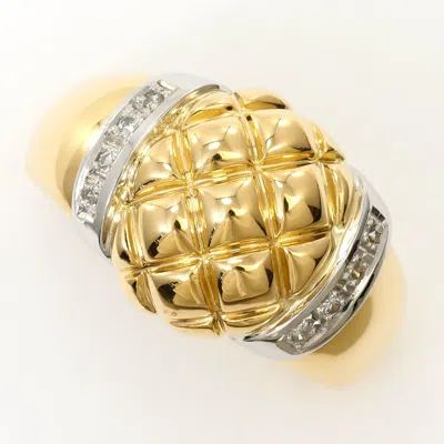 Pre-owned Unbranded Platinum Yellow Gold Yellow Gold (18k) Platinum 900 Band Ring () In Platinum, Yellow Gold