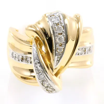 Pre-owned Unbranded Platinum Yellow Gold Yellow Gold (18k) Platinum 900 Band Ring () In Platinum, Yellow Gold