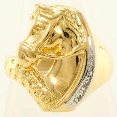 Pre-owned Unbranded Platinum Yellow Gold Yellow Gold (18k) Platinum 900 Band Ring () In Platinum, Yellow Gold